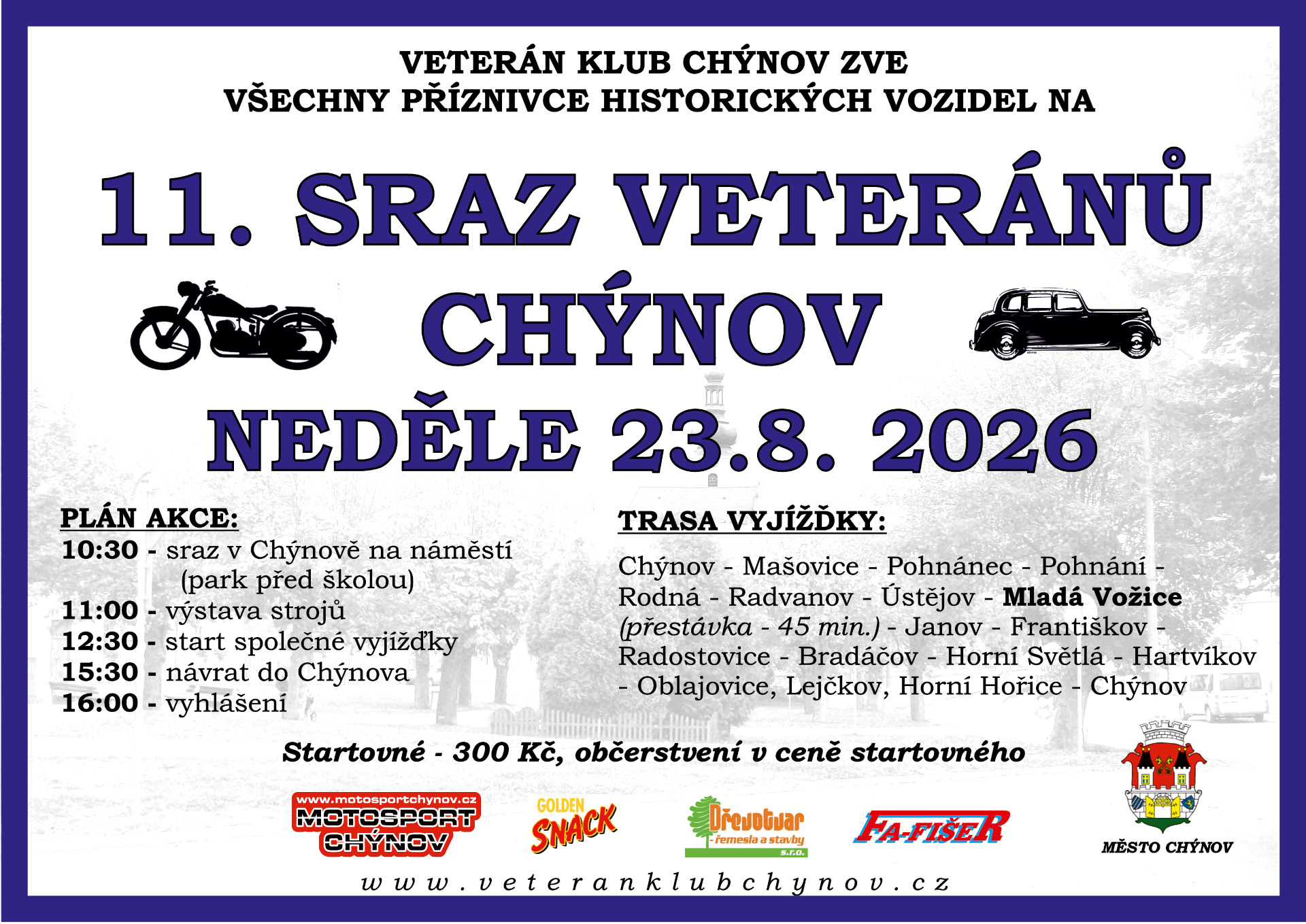 Plakát – Sraz veteránů Chýnov 2026
